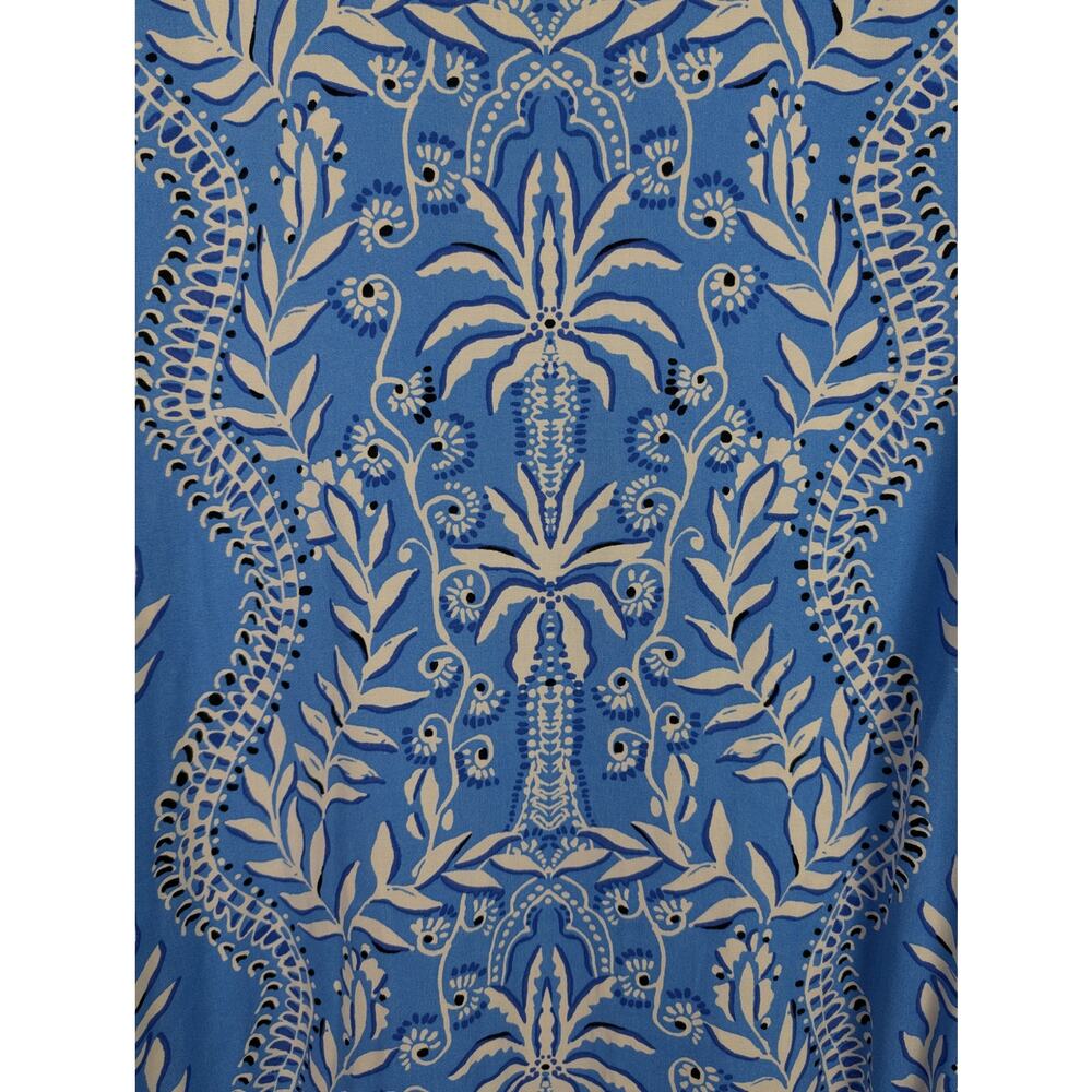 Lilly Pulitzer Laurelie Long Sleeve Caftan Dress Abaco Blue 10 - Picture 8 of 9